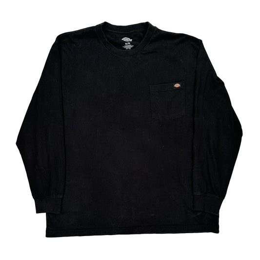 Dickies Long Sleeve T-Shirt - XL Black Cotton