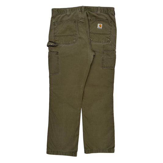 Carhartt Carpenter Trousers - 36W 30L Khaki Cotton