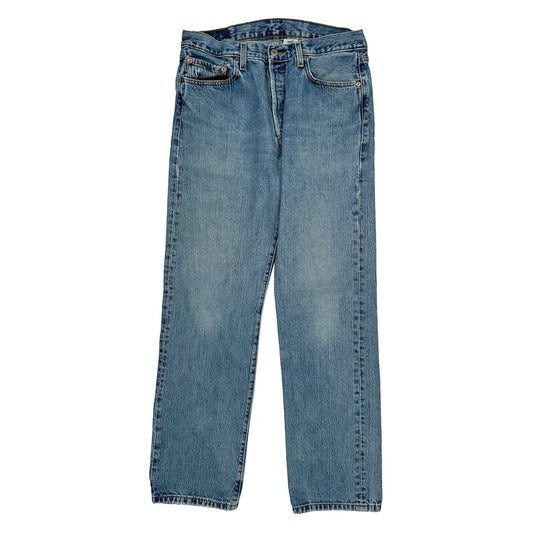 501 Levis Jeans - 30W 34L Blue Cotton