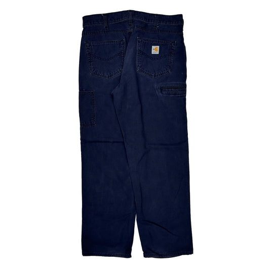 Carhartt Carpenter Trousers - 34W 32L Navy Cotton