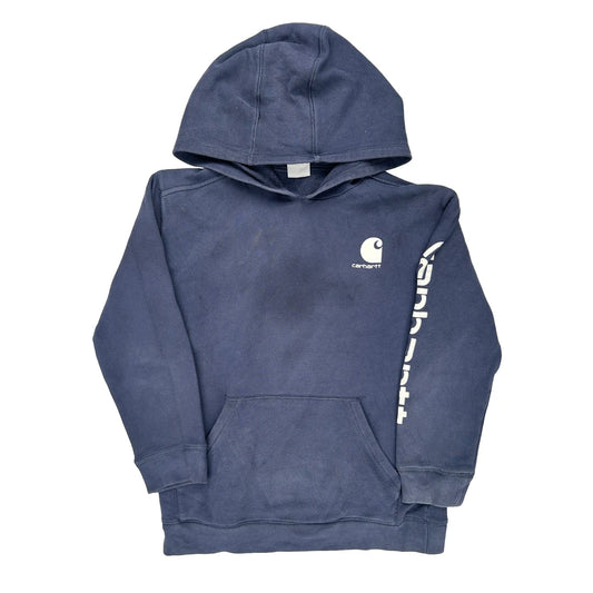 Age 14-16 Carhartt Hoodie - Large Blue Cotton