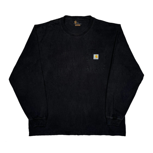 Carhartt Long Sleeve T-Shirt - XL Black Cotton
