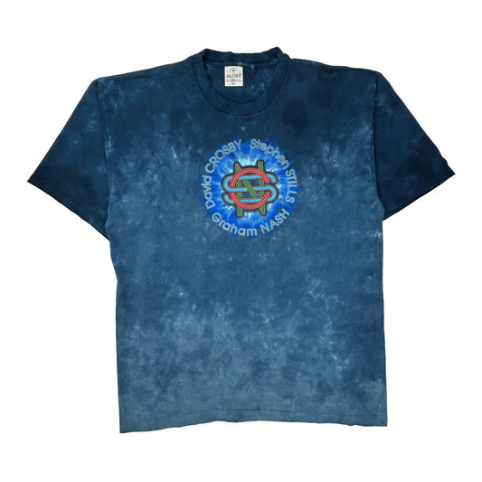 Crosby, Stills And Nash 2009 Tour Alore T-Shirt - 2XL Blue Cotton