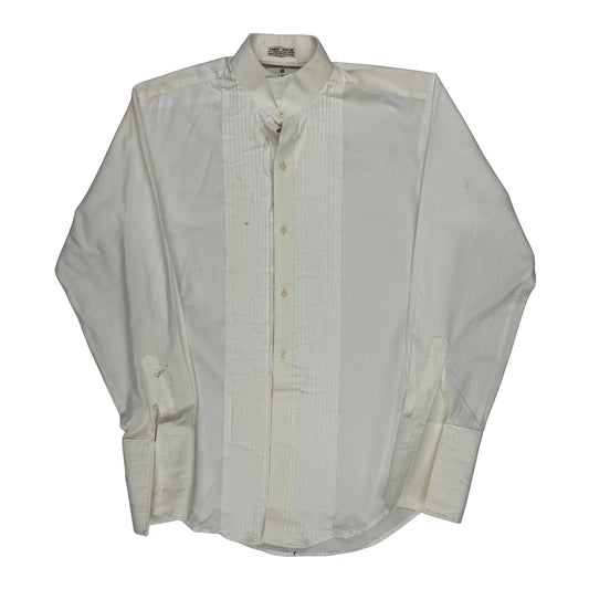 Vintage Pierre Balmain Shirt - Medium White Polyester Blend