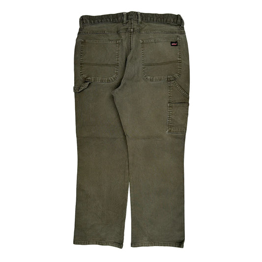 Carhartt Carpenter Trousers - 36W 30L Green Cotton