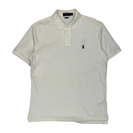 Polo By Ralph Lauren Polo Shirt - Medium White Cotton