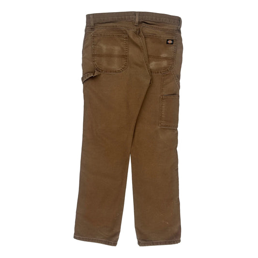 Dickies Carpenter Trousers - 34W 30L Brown Cotton