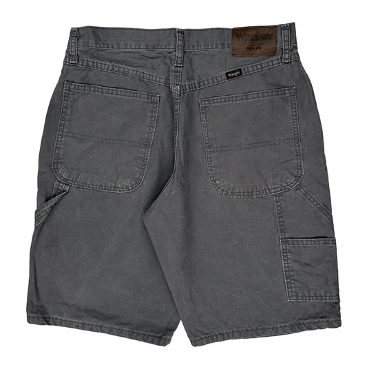 Wrangler Carpenter Shorts - 32W 10L Grey Cotton