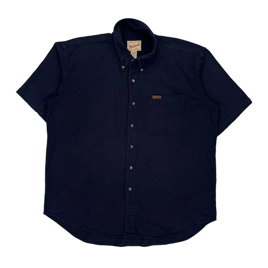 Woolrich Short Sleeve Shirt - XL Navy Cotton