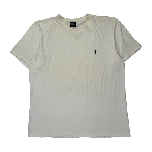Polo By Ralph Lauren T-Shirt - Large Cream Cotton