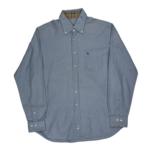 Burberry London Shirt - Large Blue Cotton