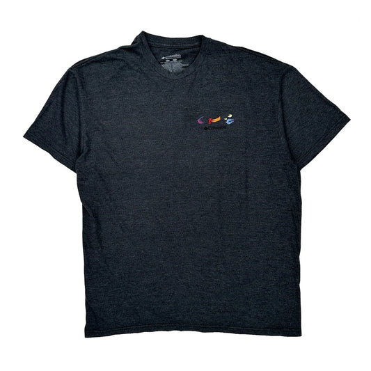 Columbia Fishing Graphic T-Shirt - 2XL Grey Cotton