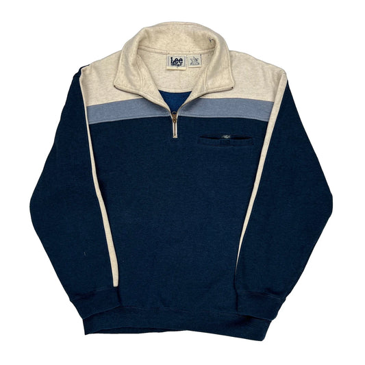 Lee Sport 1/4 Zip - XL Blue Polyester Blend