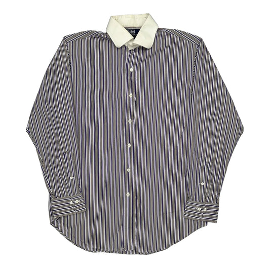 Polo By Ralph Lauren Striped Shirt - Medium Multicoloured Cotton