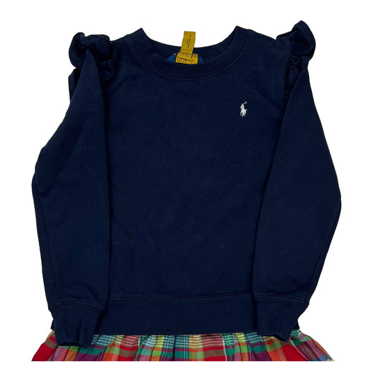 Age 6 Polo By Ralph Lauren Checked Dress - Small Multicoloured Cotton