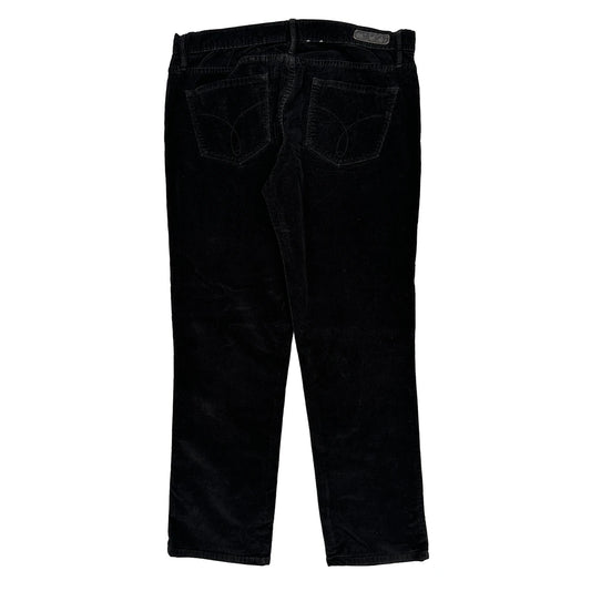 Calvin Klein Jeans Cord Trousers - 33″ Waist Black Corduroy