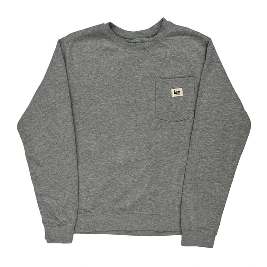 Lee Sweatshirt - Medium Grey Cotton Blend