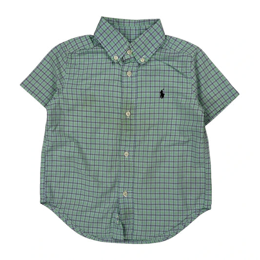 Age 2 Ralph Lauren Checked Shirt - XS Green Cotton