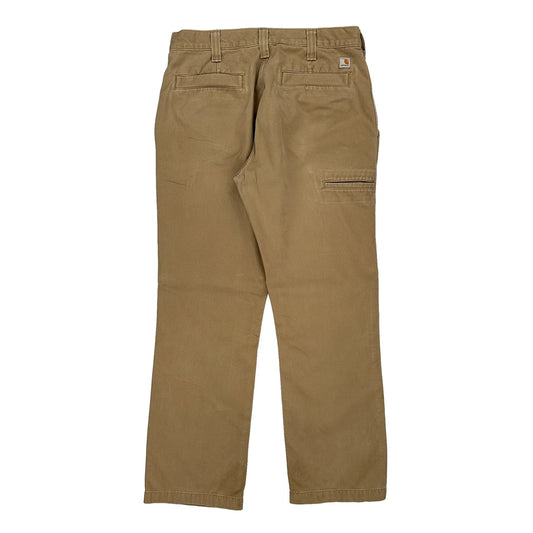 Relaxed Fit Carhartt Trousers - 30W 29L Beige Cotton