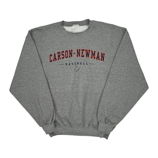 Carson-Newman Baseball Gildan College Sweatshirt - Large Grey Cotton Blend