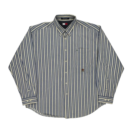 Tommy Hilfiger Striped Shirt - XL Blue Cotton
