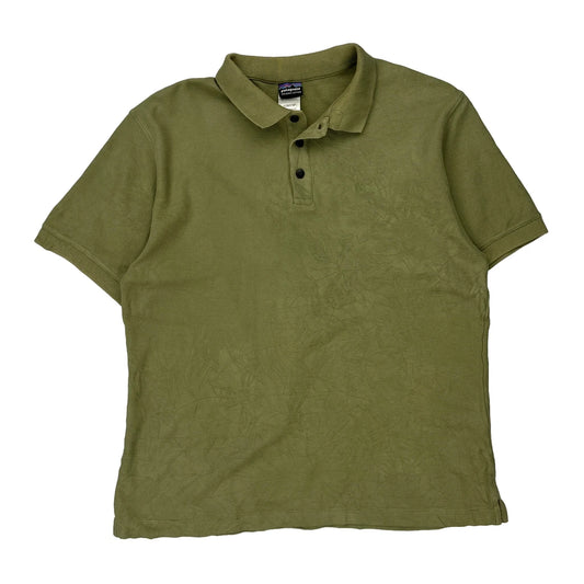 Patagonia Polo Shirt - Medium Green Cotton