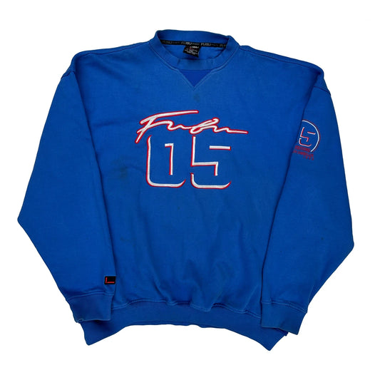 05 Fubu Graphic Sweatshirt - 2XL Blue Cotton