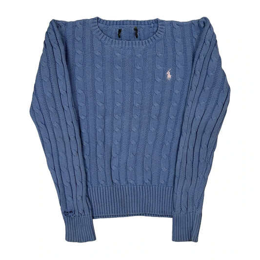 Vintage Age 6 Polo By Ralph Lauren Jumper - Small Blue Cotton