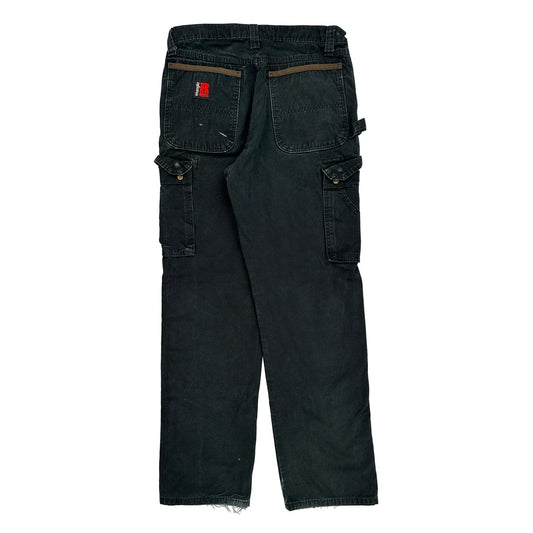 Wrangler Carpenter Trousers - 32W 31L Black Cotton