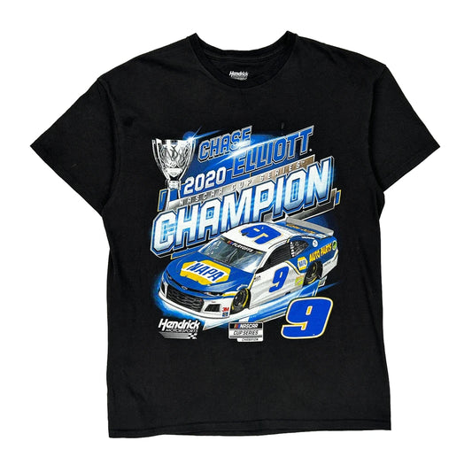 Chase Elliott 2020 Nascar Cup Series Champion Hendrick Motor Sport Nascar T-Shirt - Large Black Cotton
