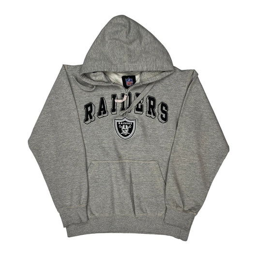 Raiders Nfl Football Hoodie - Medium Grey Cotton