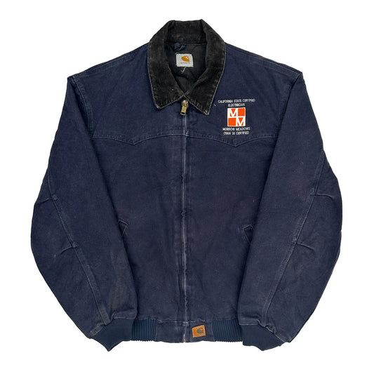 California State Certified Electrician Carhartt Jacket - 2XL Navy Cotton