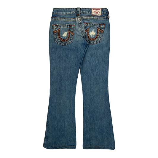 True Religion Boot Cut Jeans - 28W UK 6 Blue Denim