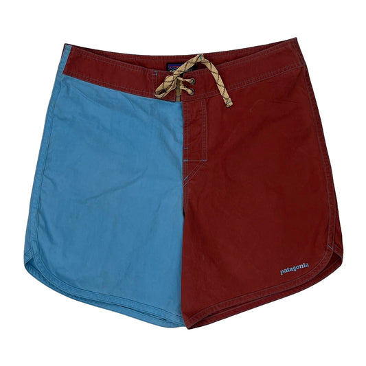 Patagonia Swim Shorts - Medium Block Colour Cotton Blend