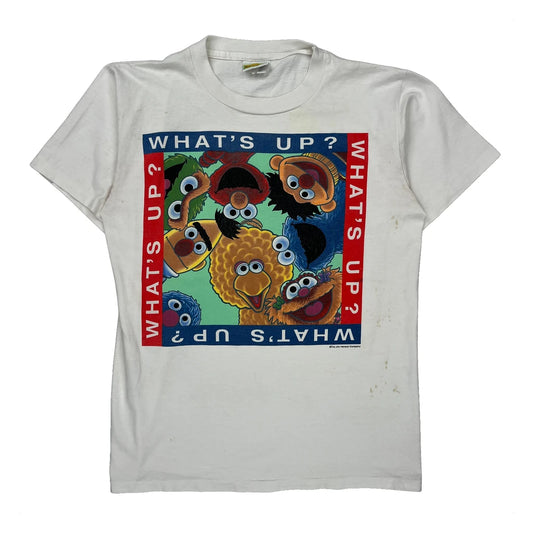 Sesame Street Cartoon T-Shirt - Medium White Cotton