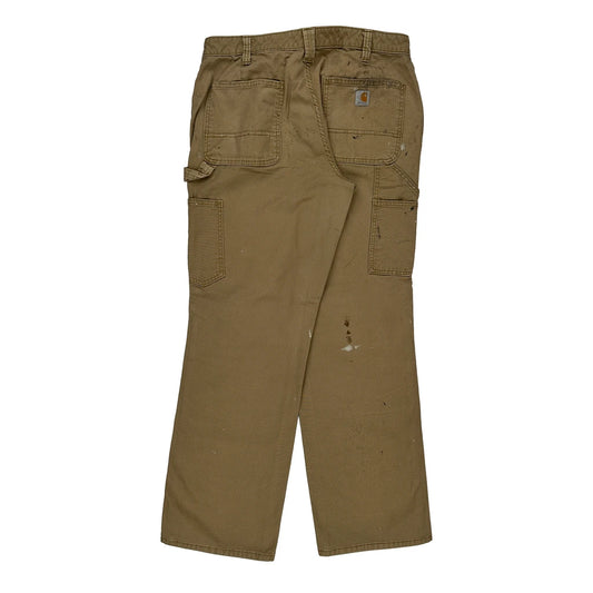 Carhartt Carpenter Trousers - 34W 30L Brown Cotton Blend