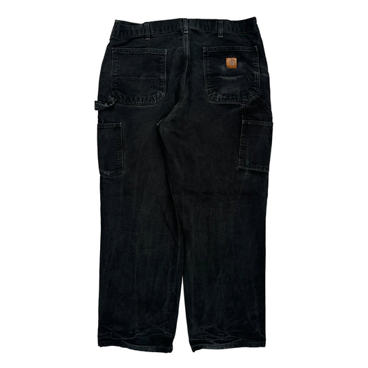 Carhartt Carpenter Trousers - 36W 29L Black Cotton