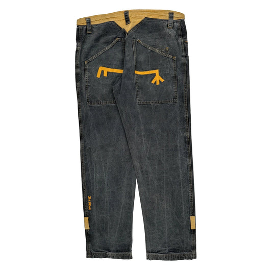 Designed In Hawaii Da Hui Graphic Jeans - 34W 30L Grey Cotton