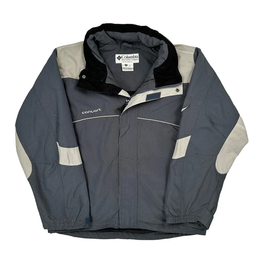 Vintage Columbia Jacket - Medium Grey Polyester