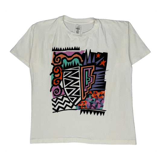 Vintage Gildan Graphic T-Shirt - Small White Cotton