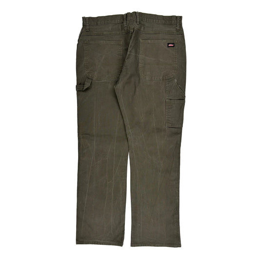 Dickies Carpenter Trousers - 38W 32L Green Cotton