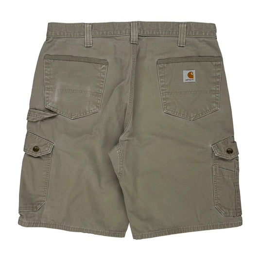 Carhartt Cargo Shorts - 36W 11L Khaki Cotton