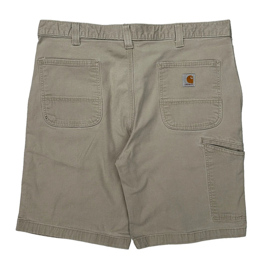 Carhartt Carpenter Shorts - 38W 10L Beige Cotton
