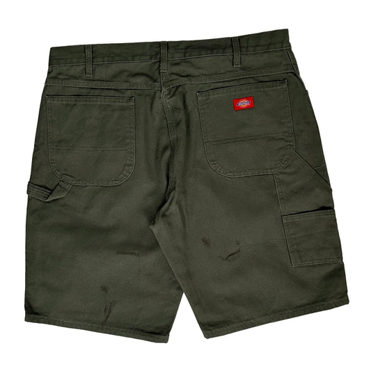 Dickies Carpenter Shorts - 38W 11L Green Cotton