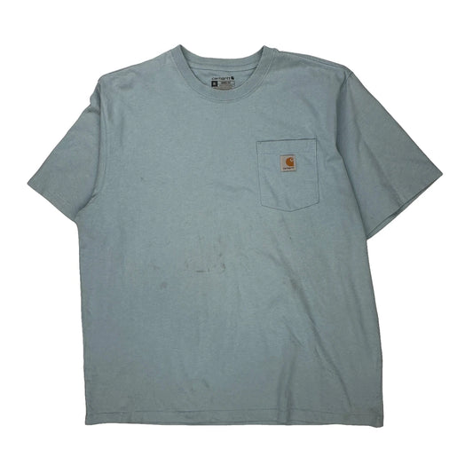 Carhartt T-Shirt - XL Blue Cotton