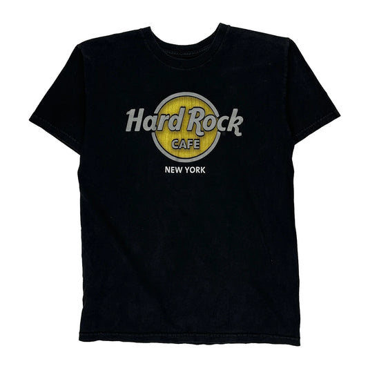 New York Hard Rock Cafe Graphic T-Shirt - Small Black Cotton