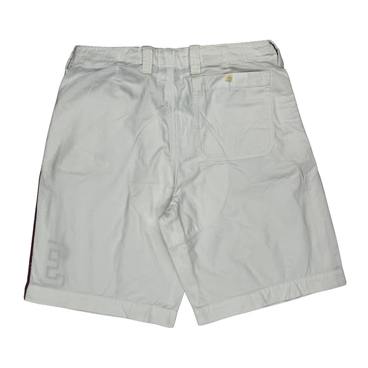 USA Patch Polo By Ralph Lauren Graphic Shorts - 34W 9L White Cotton