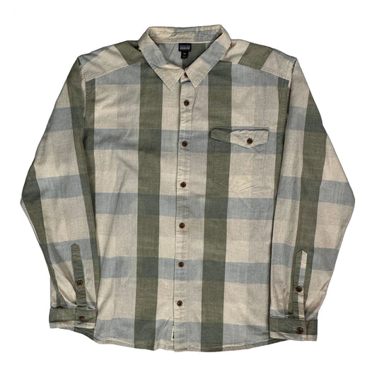 Vintage Patagonia Checked Shirt - 2XL Green Cotton