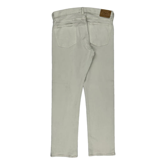 Ralph Lauren Slim Fit Jeans - 36W 33L White Cotton