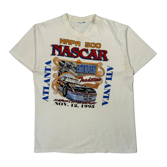 Napa 500, Atlanta Nascar T-Shirt - Medium White Cotton
